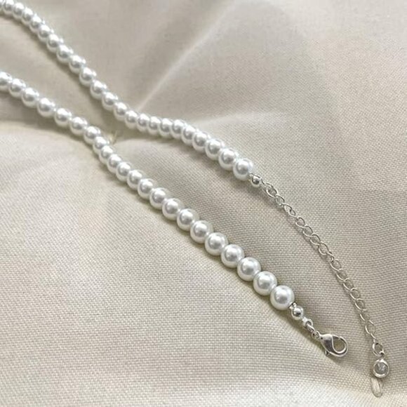 Neiman Marcus 6MM Wedding Round Imitation Pearl Necklace - Picture 5 of 6